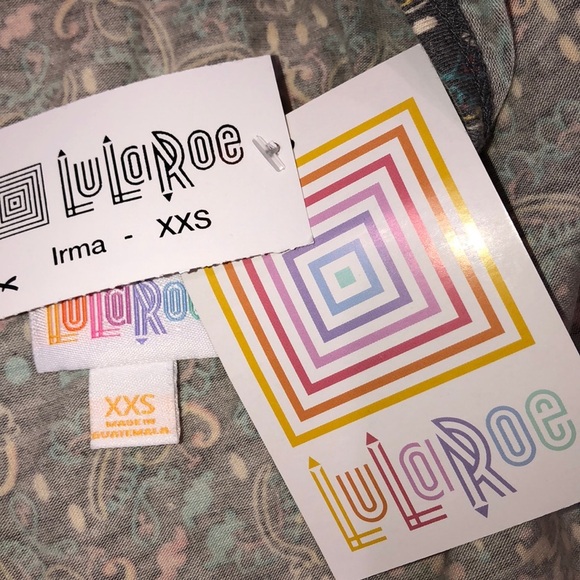 LulaRoe size xxsmall Irma top; new w/tags - Picture 4 of 6